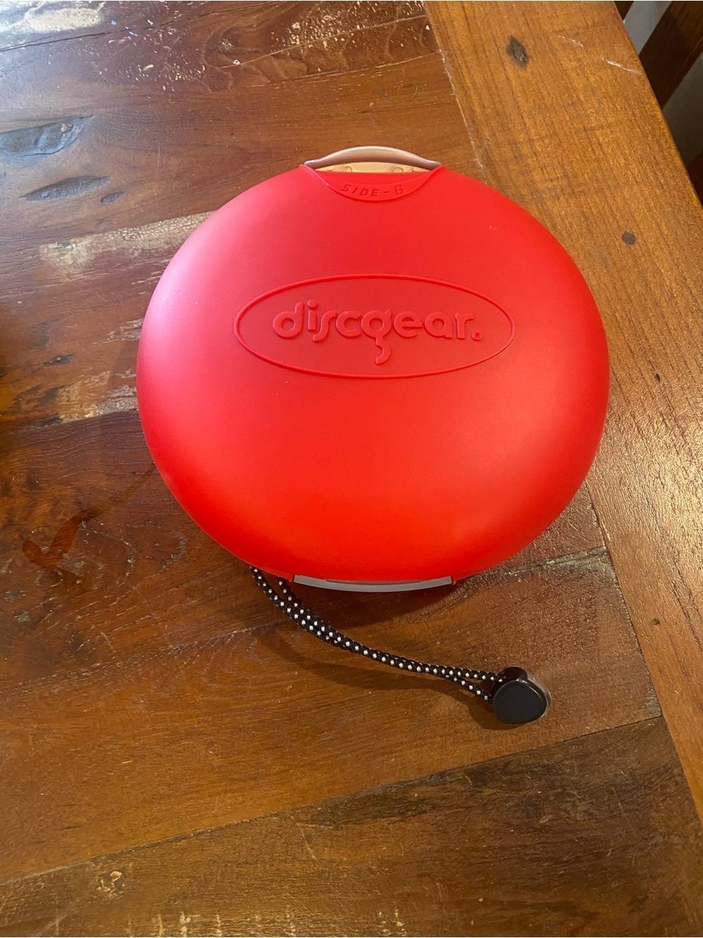 Portable CD Player in Red with Wrist Strap